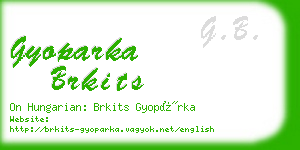 gyoparka brkits business card